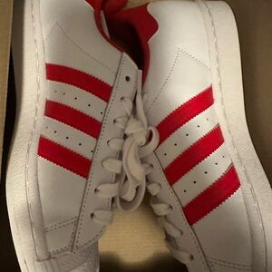 Adidas Classic White and Red Shoes